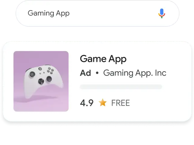 Google 应用广告展示示例